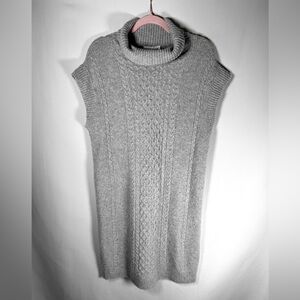 Lucky Brand Gray Turtleneck Sleeveless Sweater Dress - NWT